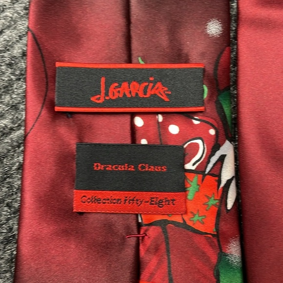 J. GARCIA Collection 54 DRACULA CLAUS Tie Santa Claus Christmas Silk Holiday - Picture 4 of 6